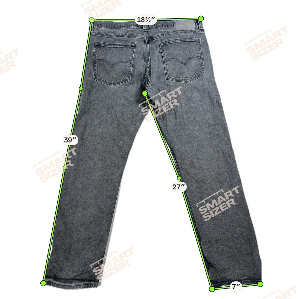 Levi's 508 Regular Taper Jeans Men's W36 L30 Black Washed Denim Pants
